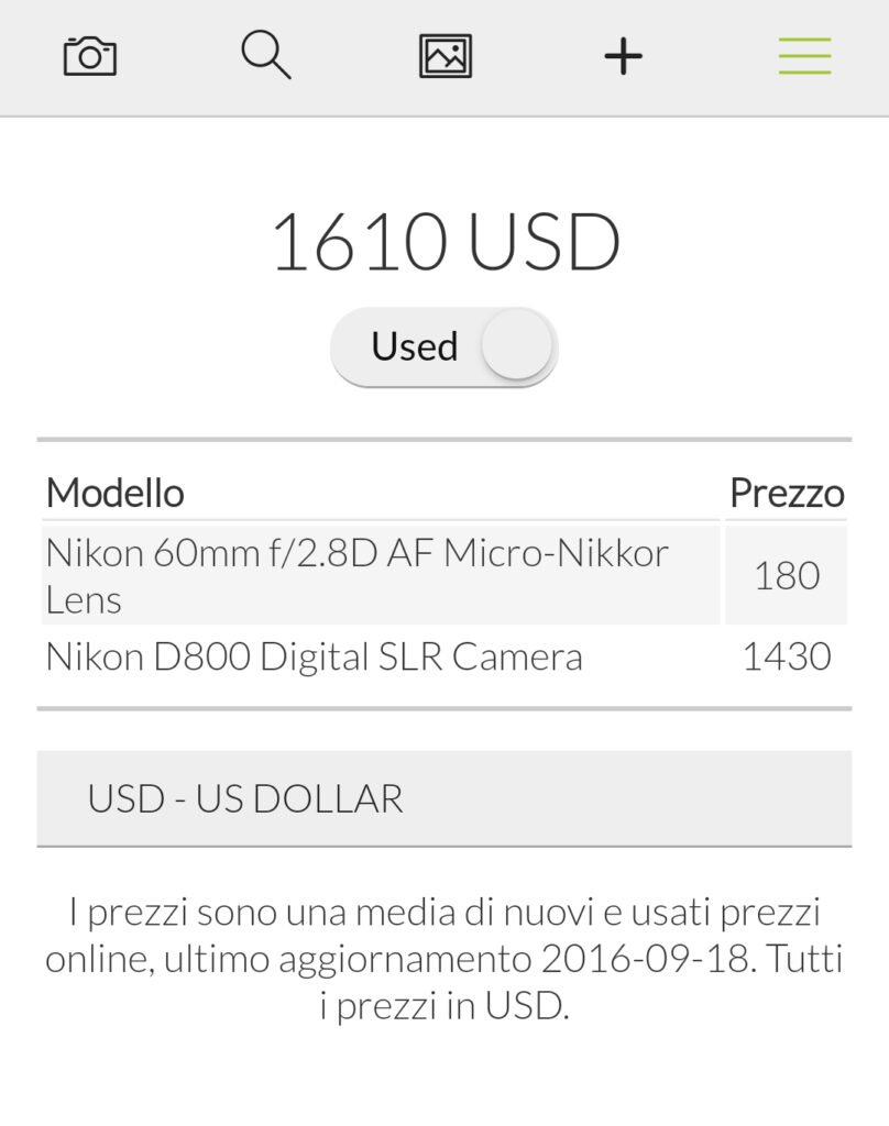 prezzo fotocamere